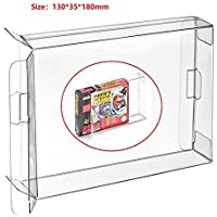 CHILDMORY 10Pcs Clear Box Funda CIB Protector para Nintendo SNES N64 Juegos Cartucho Box